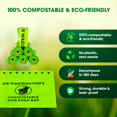 Sir Waggington's Non-Plastic Dog Poop Bags